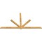 Ekena Millwork Kennewick Rough Sawn Timber Gable Bracket, Western Red Cedar, 108"W x 58"H x 2"D x 4"F, 13/12 Pitch GBW108X58X0204KEN00RWR - alternate 5
